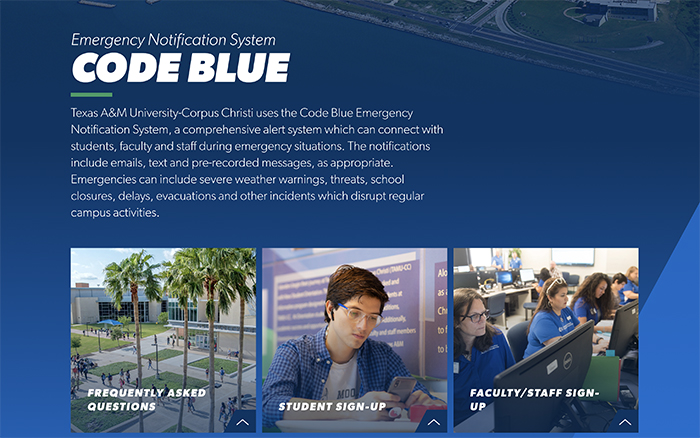 Code blue website
