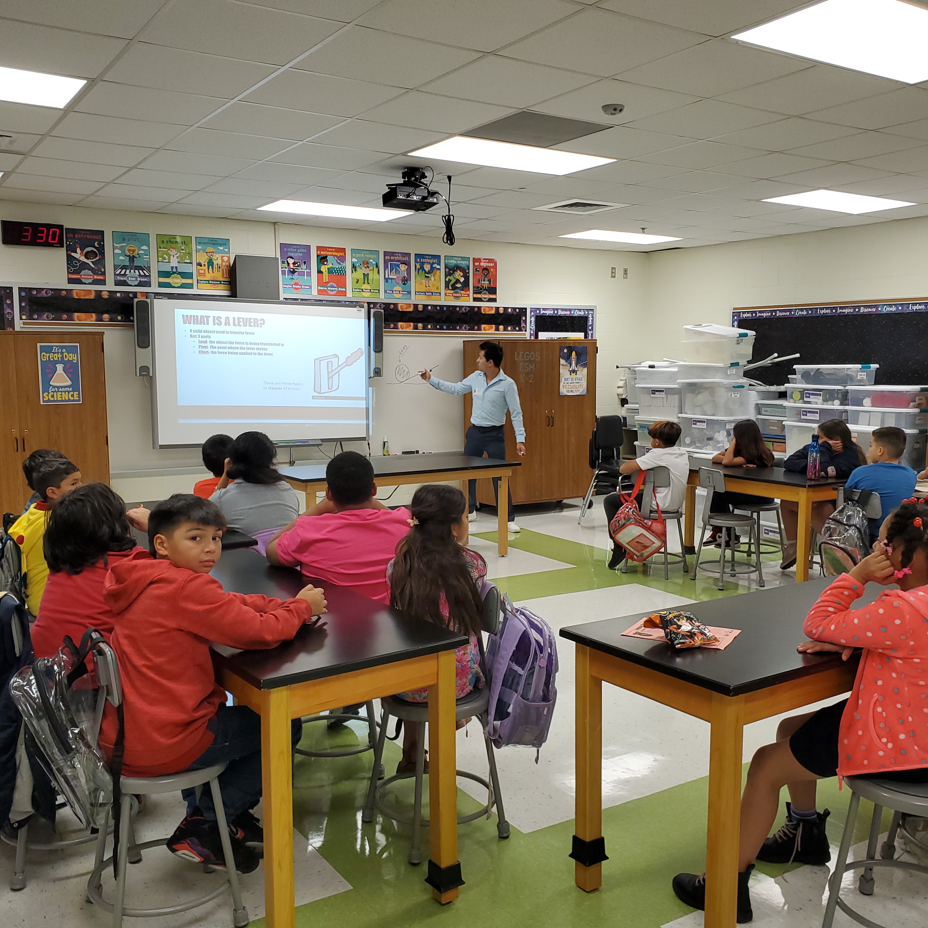 teacher instructing class