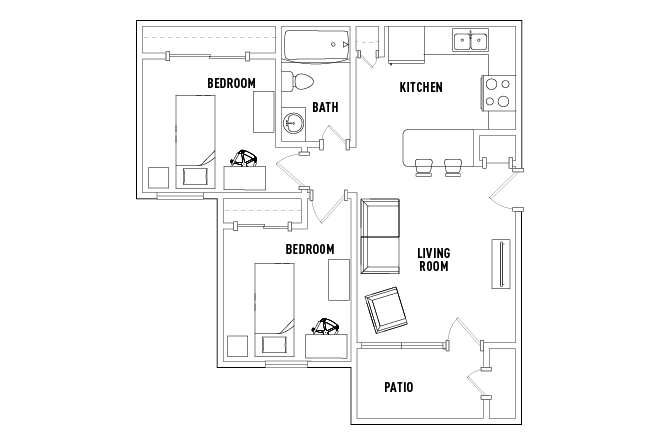 Miramar - 2 Bed - 1 Bath, Apartment