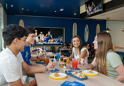 Students at the Islander Sandbar and Grill