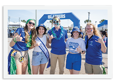 Students at Islander Block Party