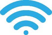 blue wifi symbol