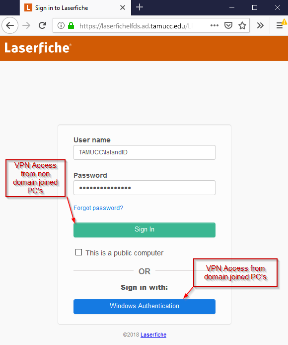 laserfiche web access ssl vpn