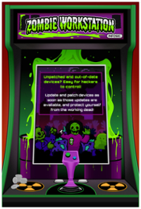 Zombie Workstation arcade poster