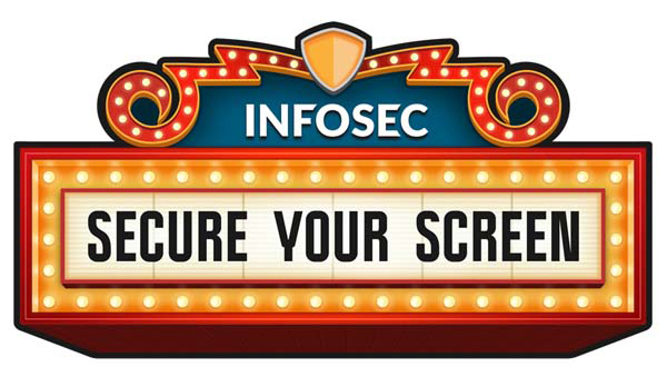 Secure your screen movie marquee cybersecurity theme