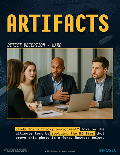 Artifacts, Detect deception - hard poster; select for the key