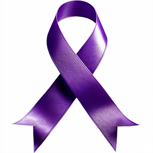 purple awareness ribbon