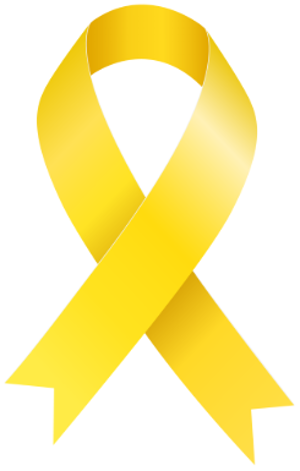 yellow awareness ribbon