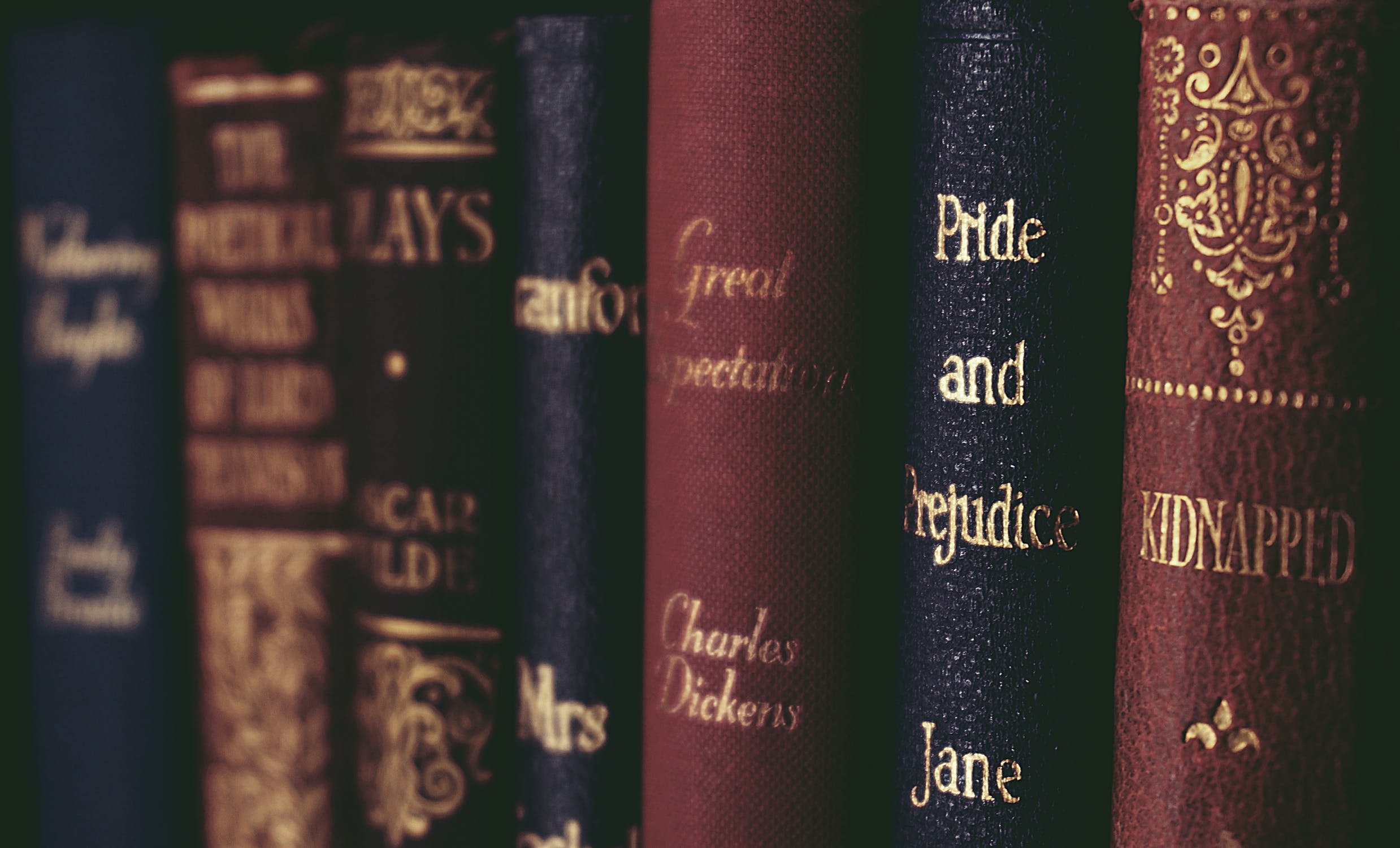 antique books on a shelf