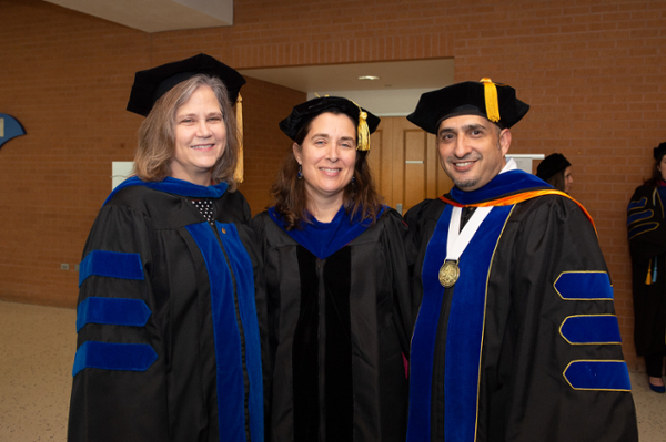 English Hooding with three faculty