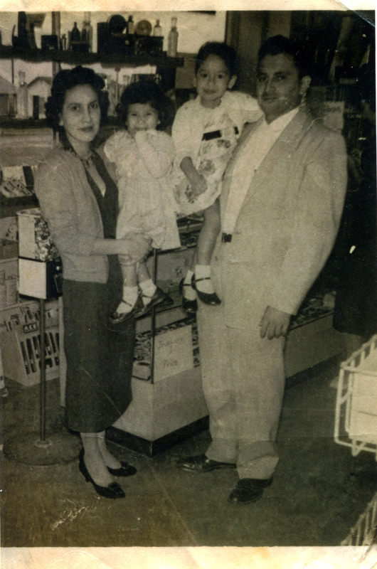 Marie, Debbie, Nadine, and Arturo Vasquez pose for a photograph, while at Prescott Pharmacy on a Sunday afternoon.