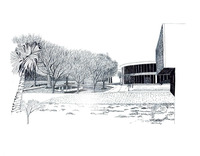 drawing of the round building