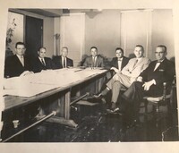 Arturo Vasquez Sr. and CCISD School Board members, Arturo 5th from left