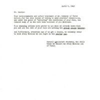 Photograph of a hate letter sent to Dr. Garcia. 