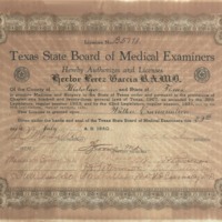 Dr. Garcia's Texas medical license.