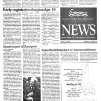 A photocopy of the physical university newspaper dated March 25, 1993