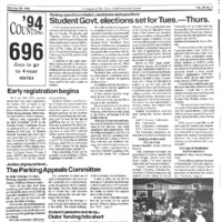 A photocopy of the physical university newspaper dated October 20, 1992