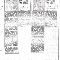 Two Articles by Connie Hagar called "Nature Trails." One published in February of 1969 and the second being published on March 27th 1969. Talks about flowers and birds.  