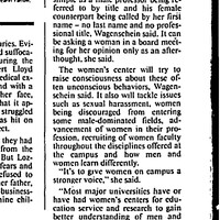 newspaper article from Corpus Christi Caller-Times, dated January 28, 1995, announcing the creation of the Texas A&M University Corpus Christ Women's Center