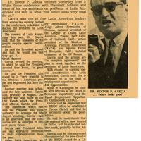 Newspaper article recounting a meeting between President Johnson and top Latino leaders calling the meeting "a great success". 