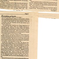 An article by Pat Suter on Ecotourism.
