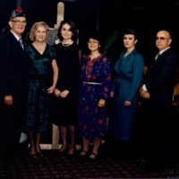 Photograph of Dr. Garcia and his family after Hector got a Presidential Medal of Freedom. Photo taken at the White House. 