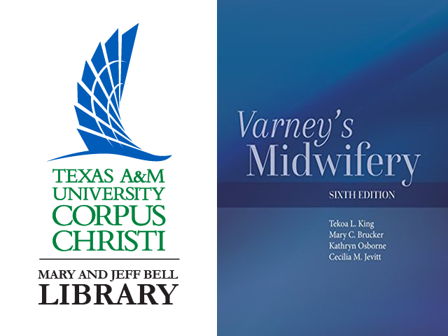 Bell Library logo on the left (no image of Christina Murphey available), cover art for Varney’s Midwifery on the right