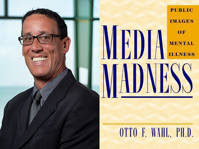 Headshot of Anthony Zoccolillo on the left, cover art for Media Madness on the right