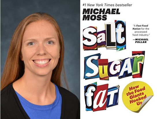 Liana Davis' portrait with the book cover from Salt, Sugar, and Fat