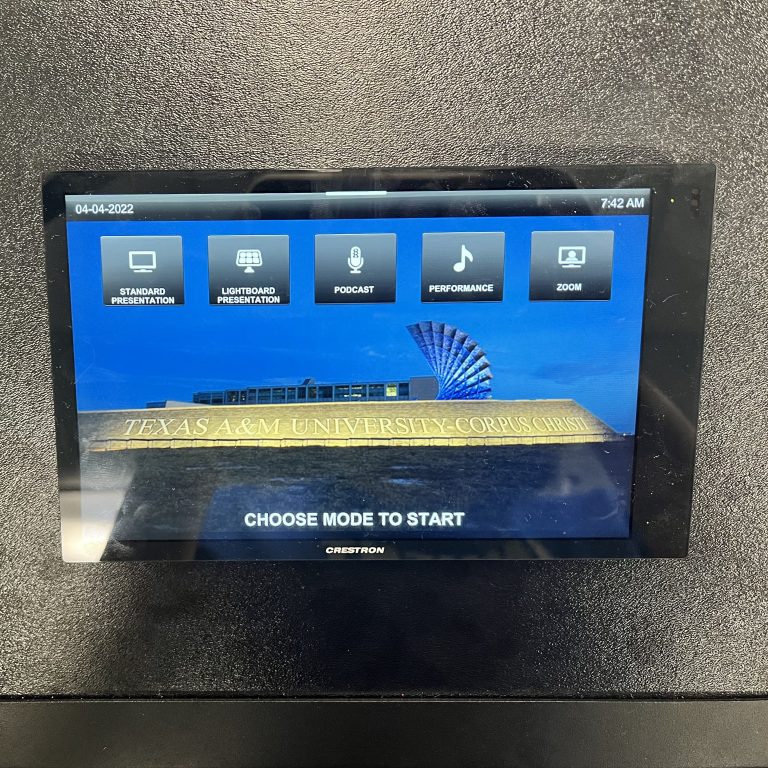 View of studio ones' touch screen showing the mode buttons