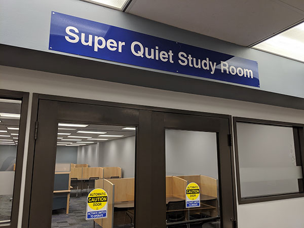 Entrance of the Super Quiet Study Room