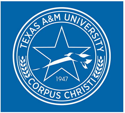 University Seal White on Blue