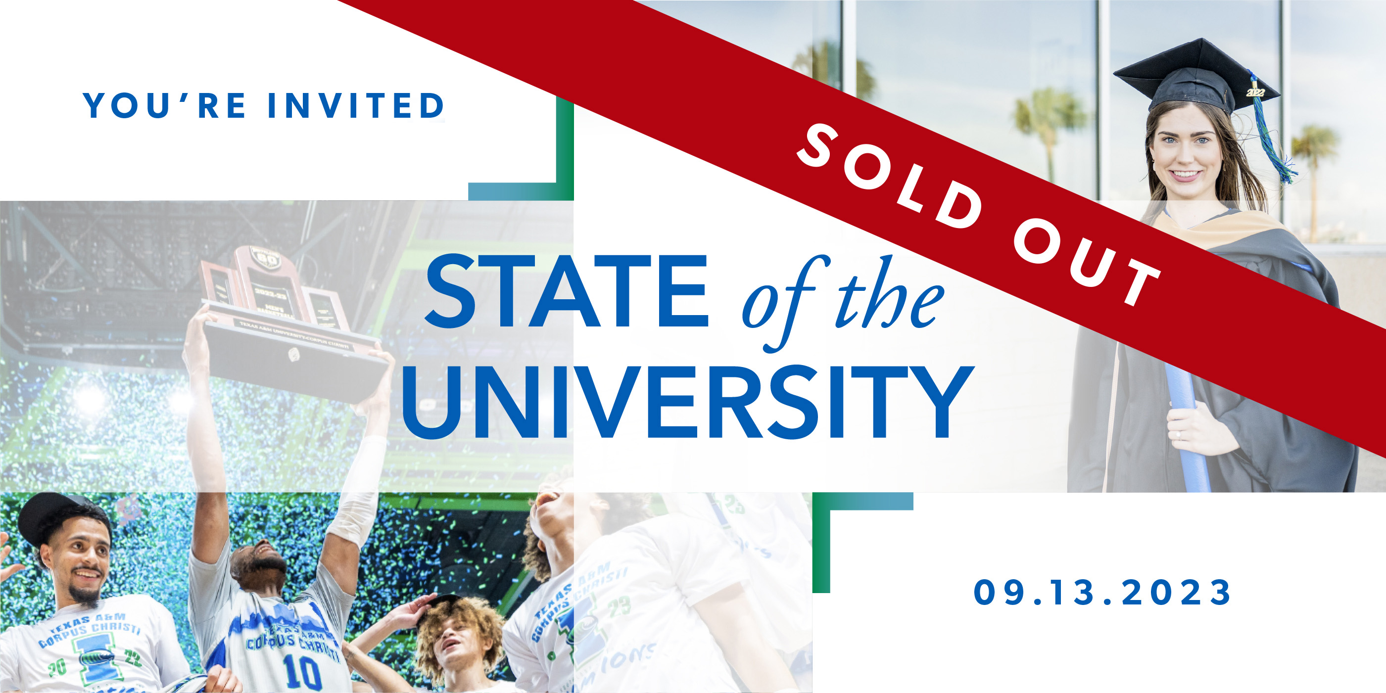 State of the University 2023 sold out graphic