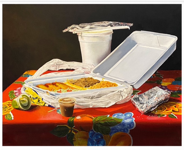 Eva Marengo Sanchez. "Enchilada Plate To-Go"