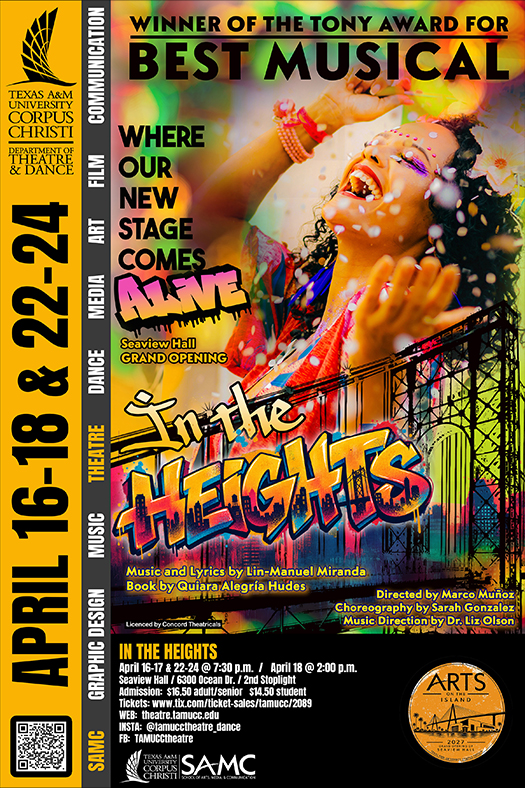 woman smiling surrounded by colors and light