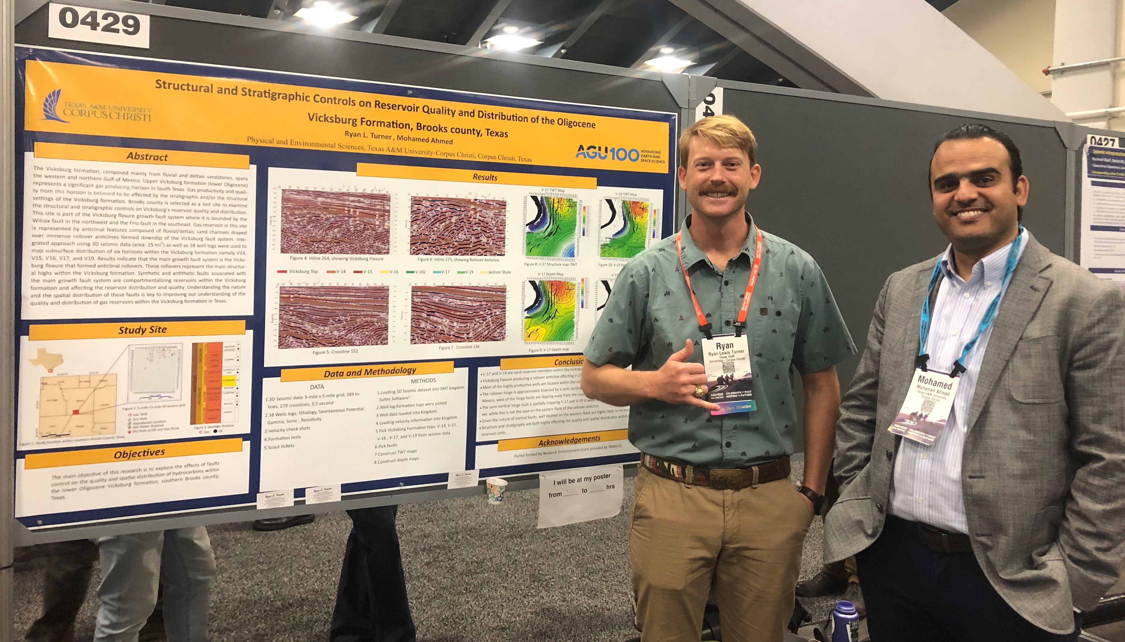 R. Turner and Dr. Ahmed AGU 2019 poster