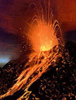 A Volcano Erupting
