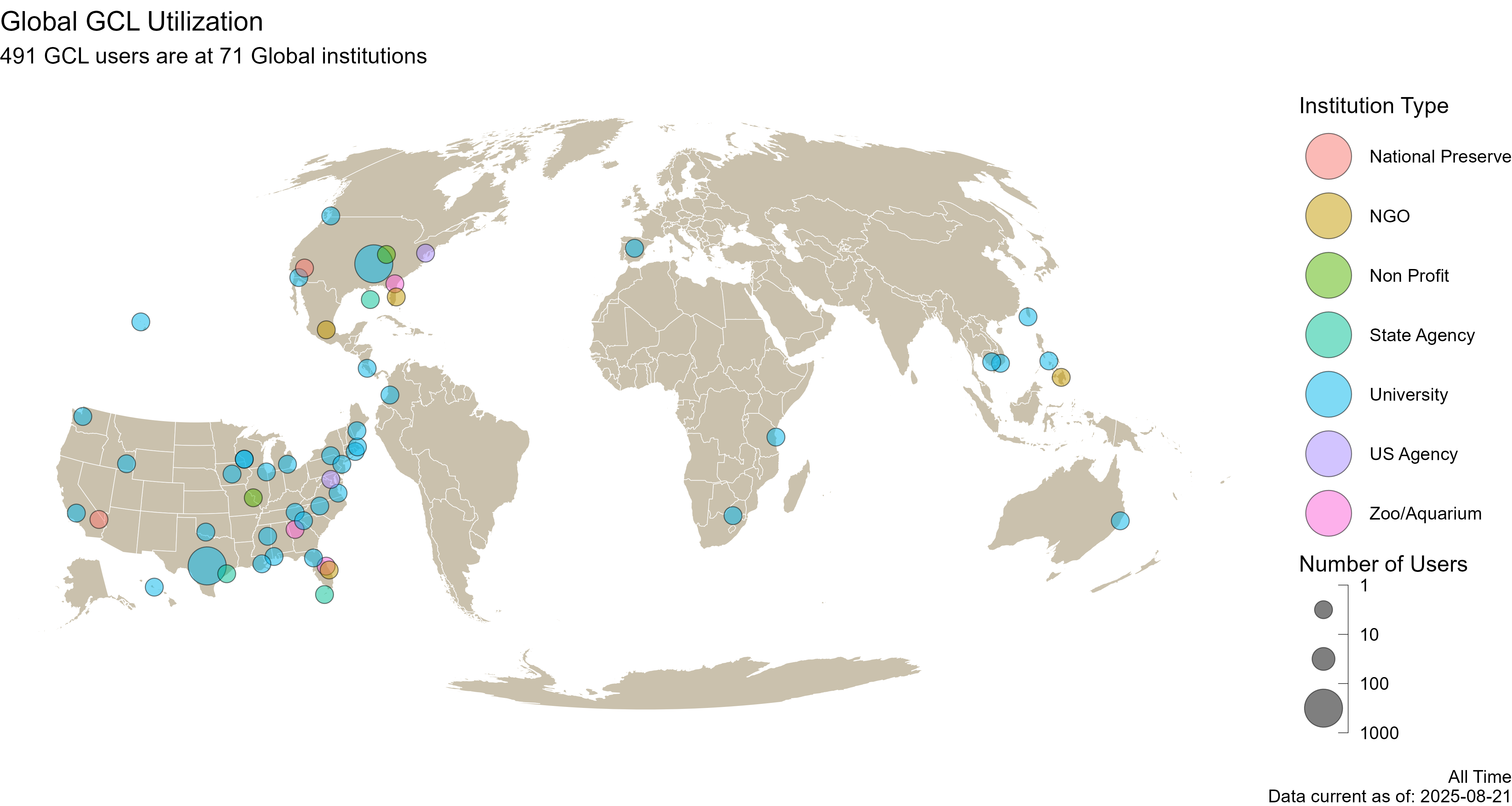 Global Map of GCL customers