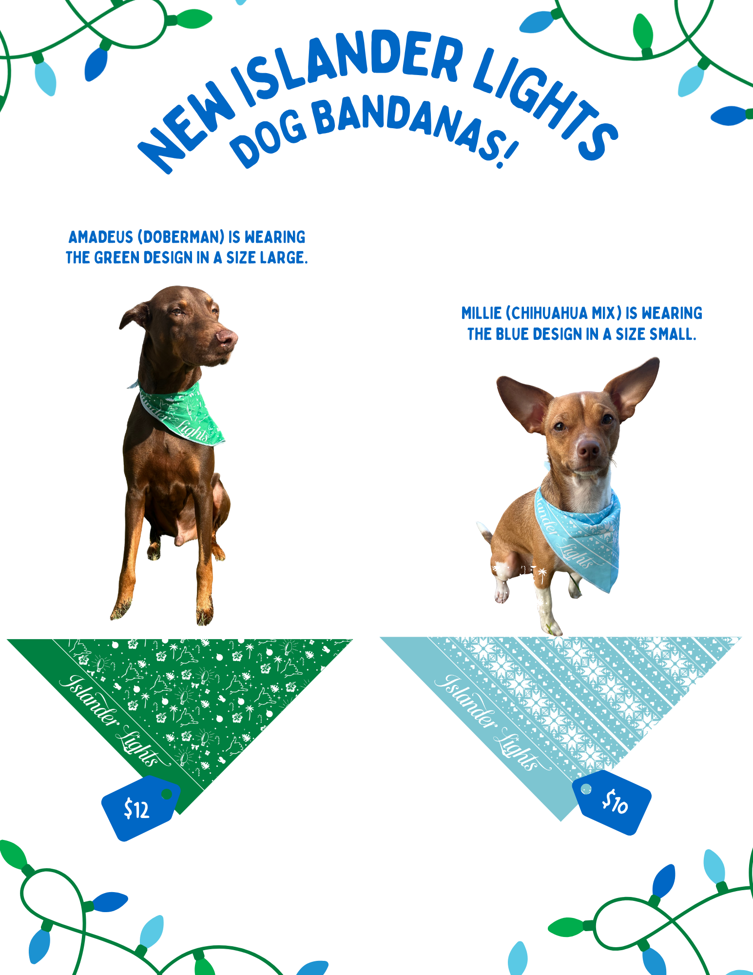 Islander Lights Dog Bandanas