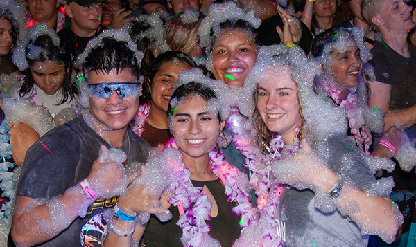 Students cheering