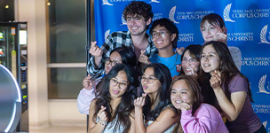 Students posing for a photo